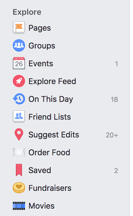 Facebook Explore Feed
