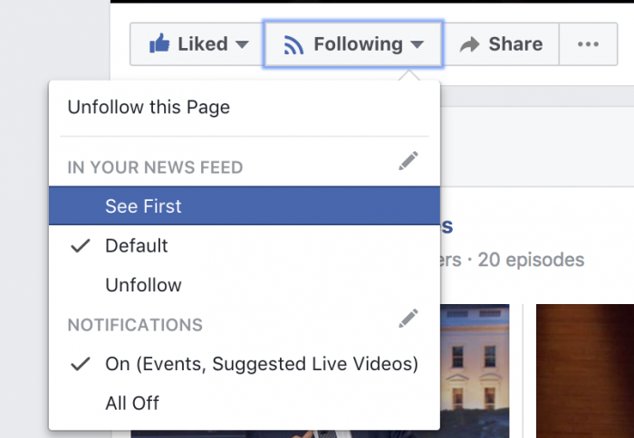 Facebook News Feed See First