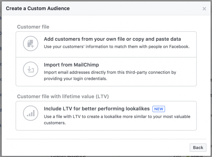 Facebook Customer File Custom Audience