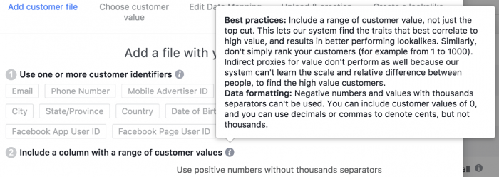 Facebook Customer File Custom Audience