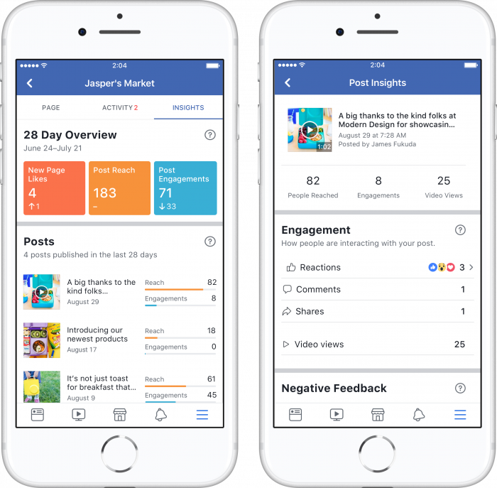 Facebook Page Insights Mobile