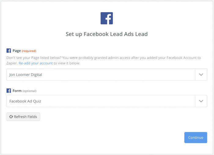 Zapier Facebook Lead Ad CRM