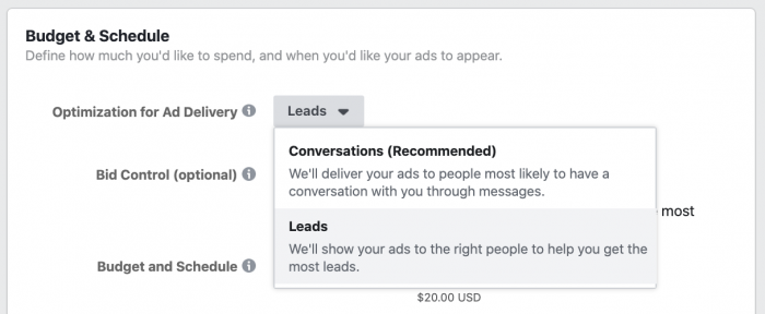 Facebook Ads Messenger