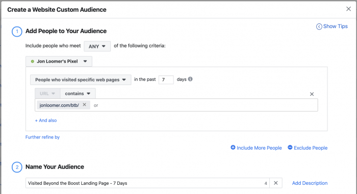 Facebook Ads Website Custom Audience
