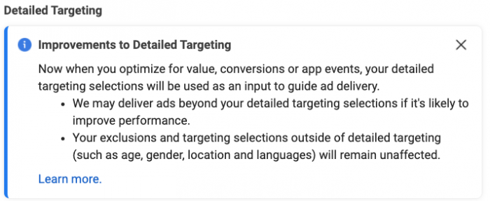 Facebook Targeting Expansion