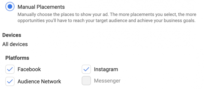 Facebook Placements Audience Network