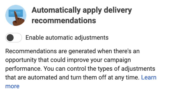 Automatically Apply Delivery Recommendations
